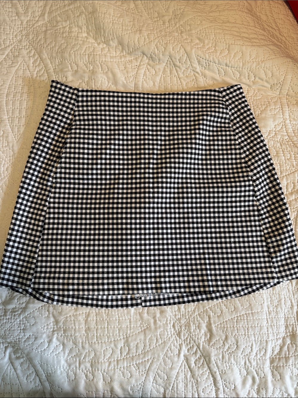 Urban Outfitters Black and White Gingham Mini Skirt